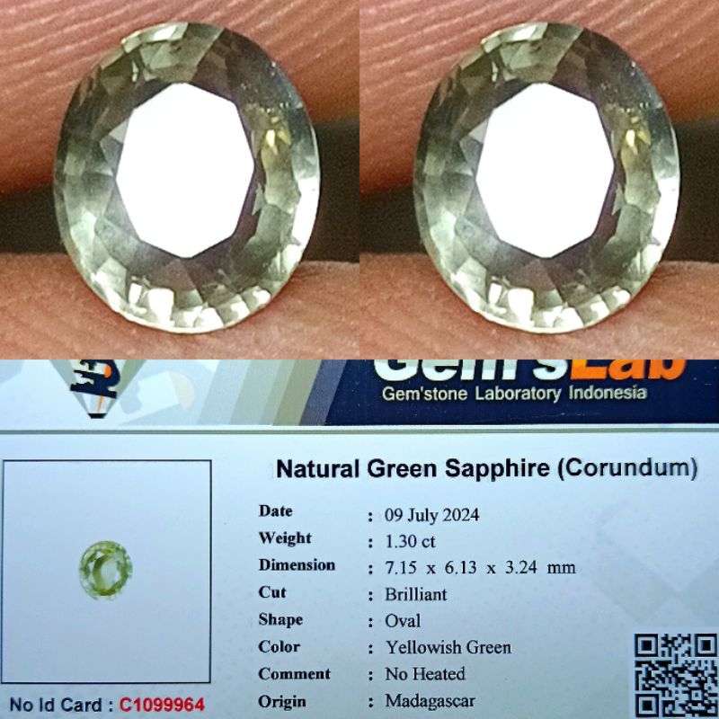 NATURAL GREEN SAFIR NO HEATED