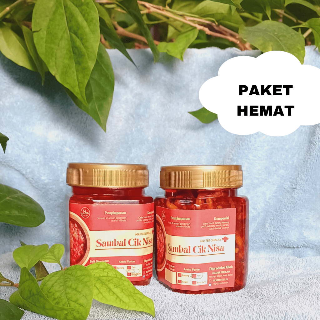 

paket 2 sambal cik nisa sambal bawang dan sambal cumi