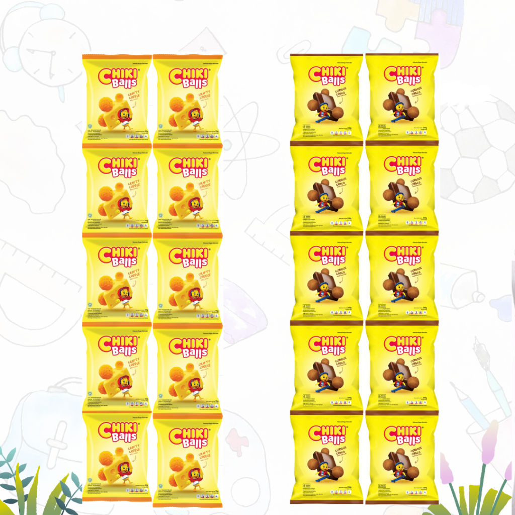 

CHIKI SNACK BALLS COKLAT/KEJU 10X16g (RENCENG)