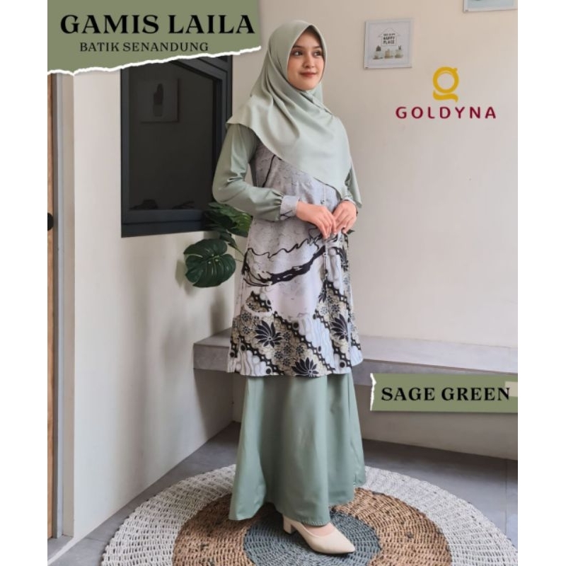 GAMIS laila Batik by Goldyna/gamiskurung/bajukurungbatik/gamismmodelssetelan/goldyna