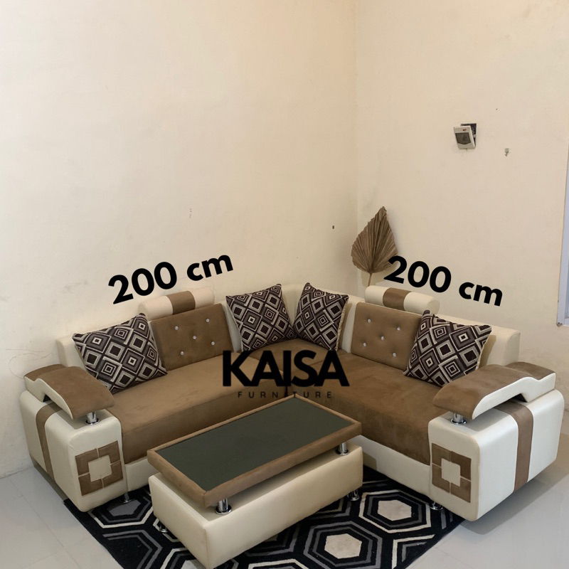 sofa minimalis ruang tamu sudut model L murah