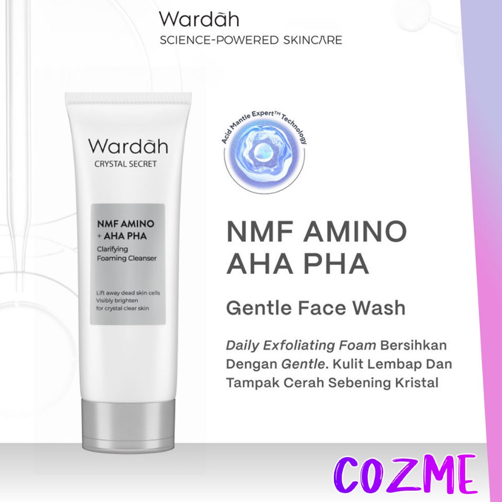 WARDAH CRYSTAL SECRET Nmf Amino + AHA PHA Clarifying Foaming Cleanser 100mL