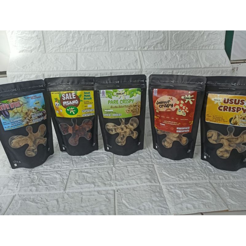 

Aneka Snack Cemilan 100gram /SetengahKilo Snack Makanan Ringan rasa original jamur krispi/pare krispi/sale pisang/usus krispi/kripik terong