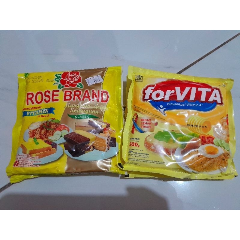 

MENTEGA MARGARIN KRIM SERBAGUNA FORVITA, ROSE BRAND 200GR