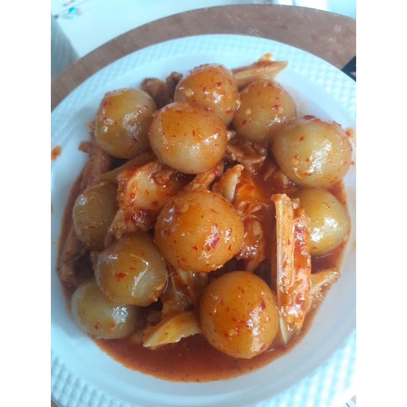 

baso aci ayam suwir/baso aci isi gajih jando