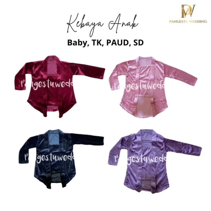 Kebaya Bludru Kutubaru Anak - Baby, TK, PAUD, SD