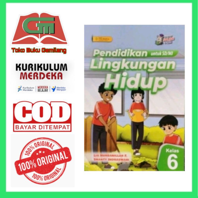BUKU PENDIDIKAN LINGKUNGAN HIDUP (PLH) UNTUK SD/MI KELAS 6 PENERBIT THURSINA
