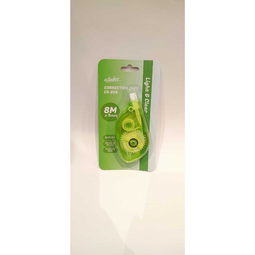 

ESTUDEE CORRECTION TAPE LIGHT AND CLEAR GREEN ES-609 - GRAMEDIA BSD CITY