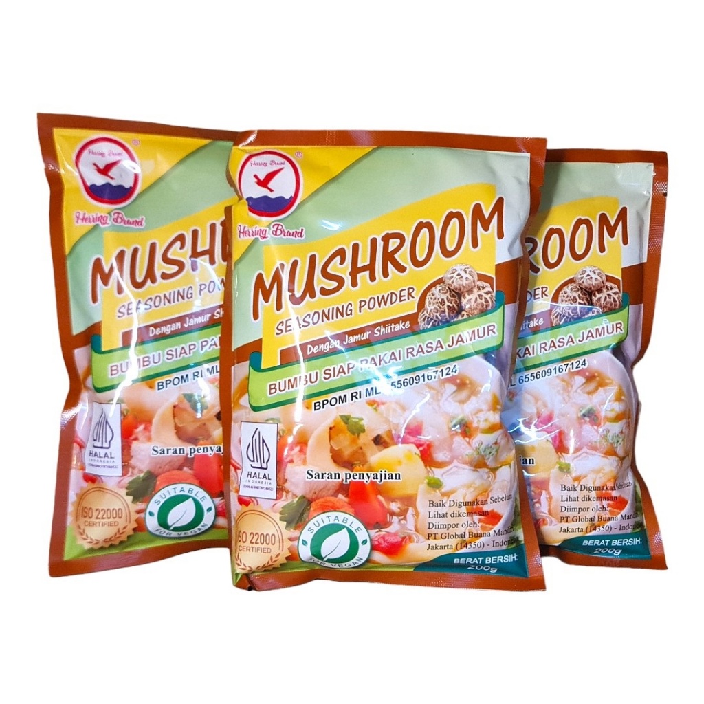 

Kaldu Penyedap Penambah Rasa Jamur Shitake Herring Mushroom Seasoning Powder 200 Gram 200Gram (Pack)