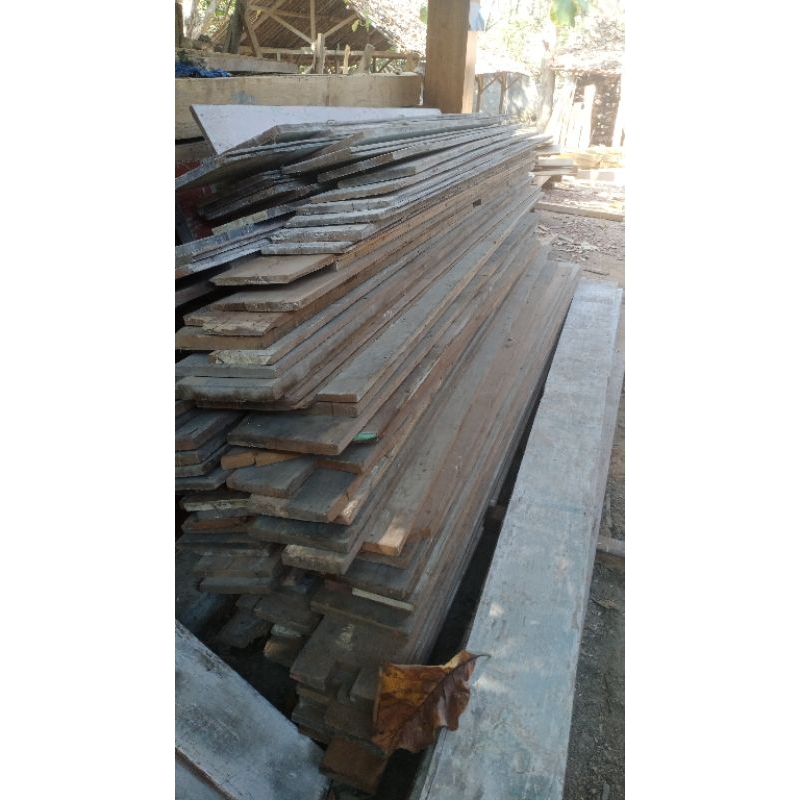 kayu jati papan bekas