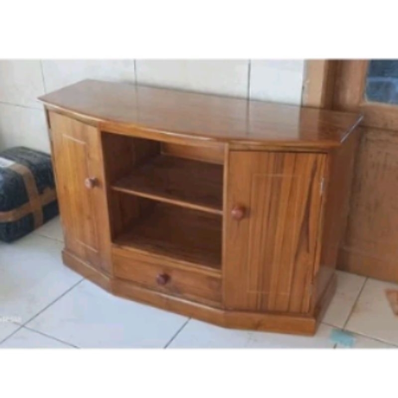 Meja TV bupet TV CD player kayu jati murah kuat