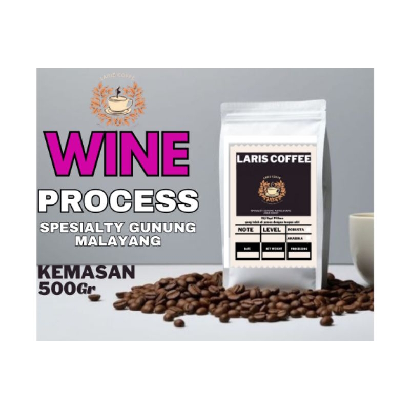 

kemasan 500gr wine process spesialty gunung malayang Jawa barat