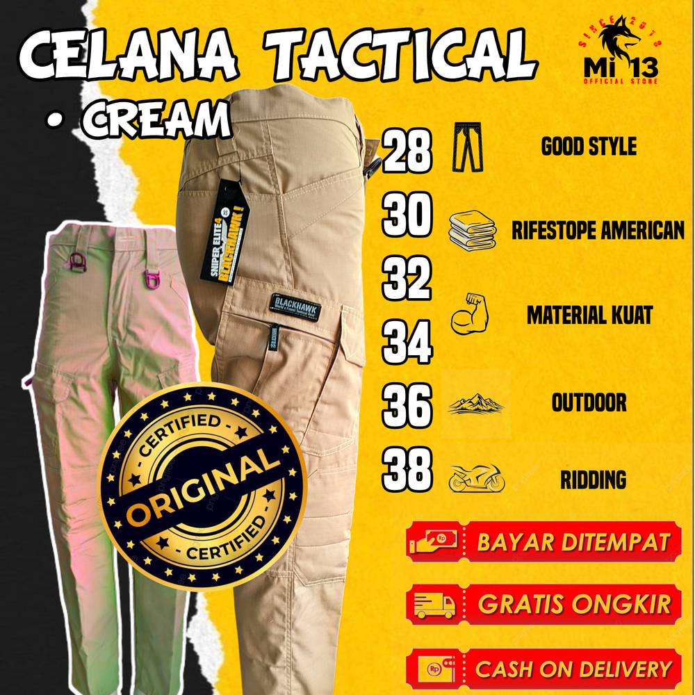 CELANA PANJANG TACTICAL CREAM