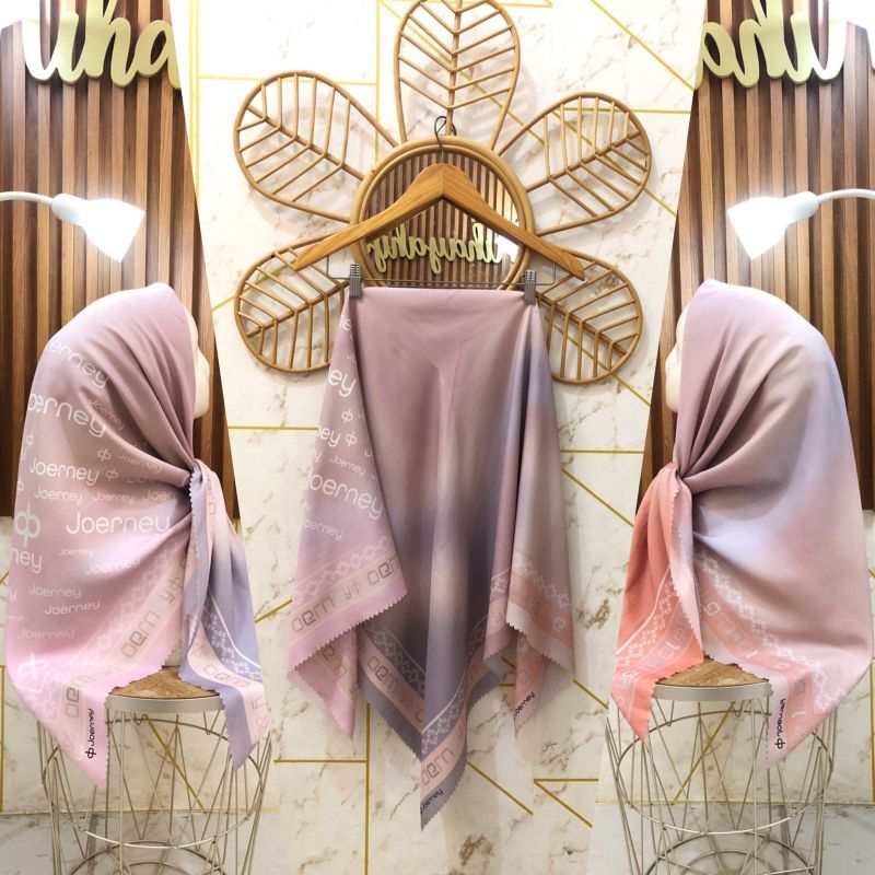 Jilbab voal segiempat Journey Rainbow series termurah