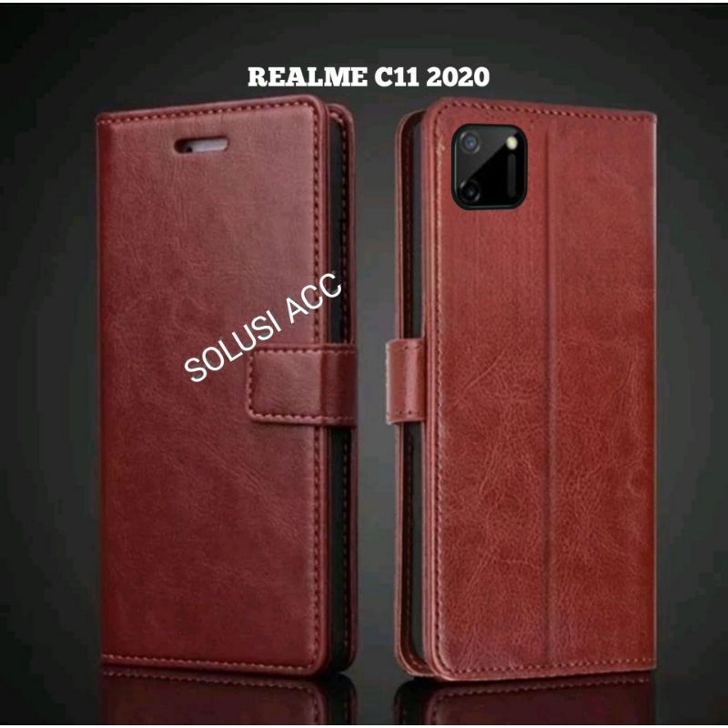 CASE HP REALME C11 2020 RMX2185 FLIP COVER WALLET SARUNG HP CASING DOMPET REALME C11