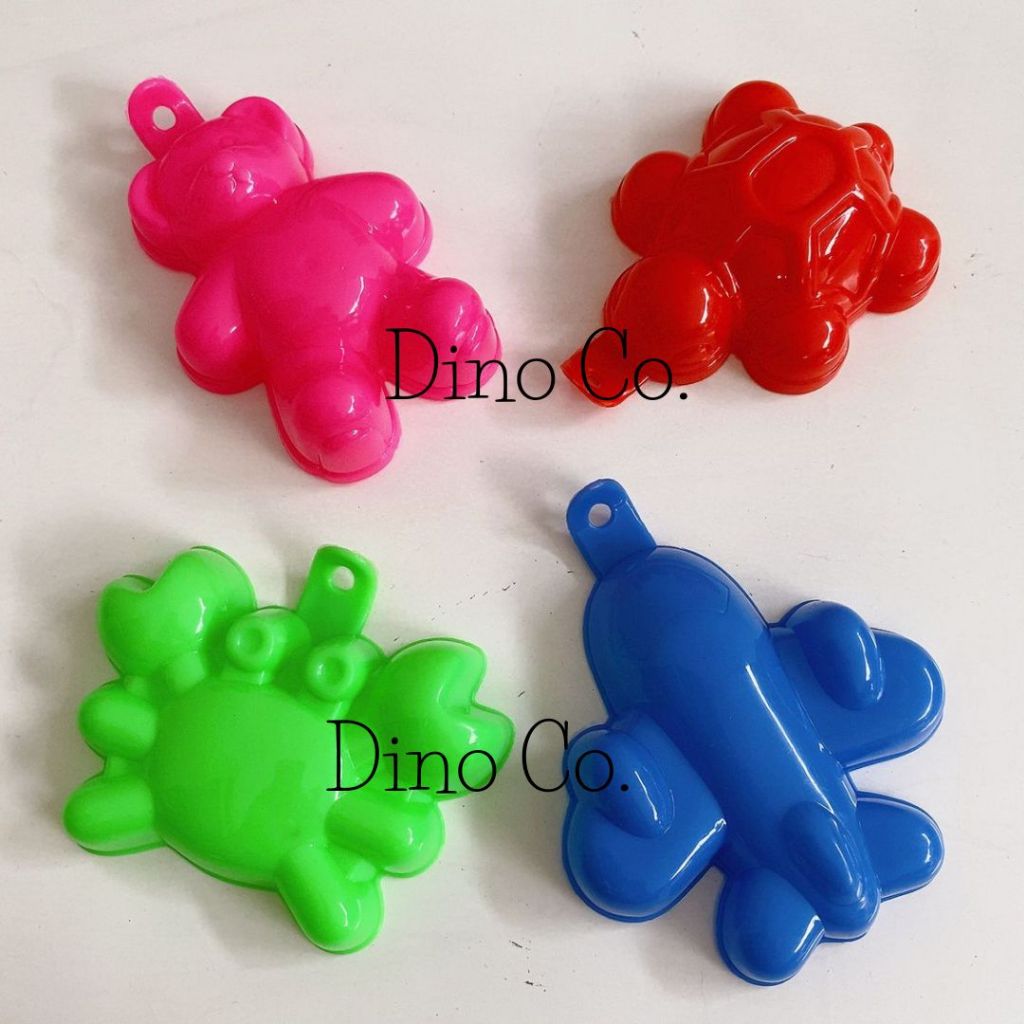 1 Lusin cetakan puding karakter panda kepiting kura pesawat / cetakan clay gypsum boneka