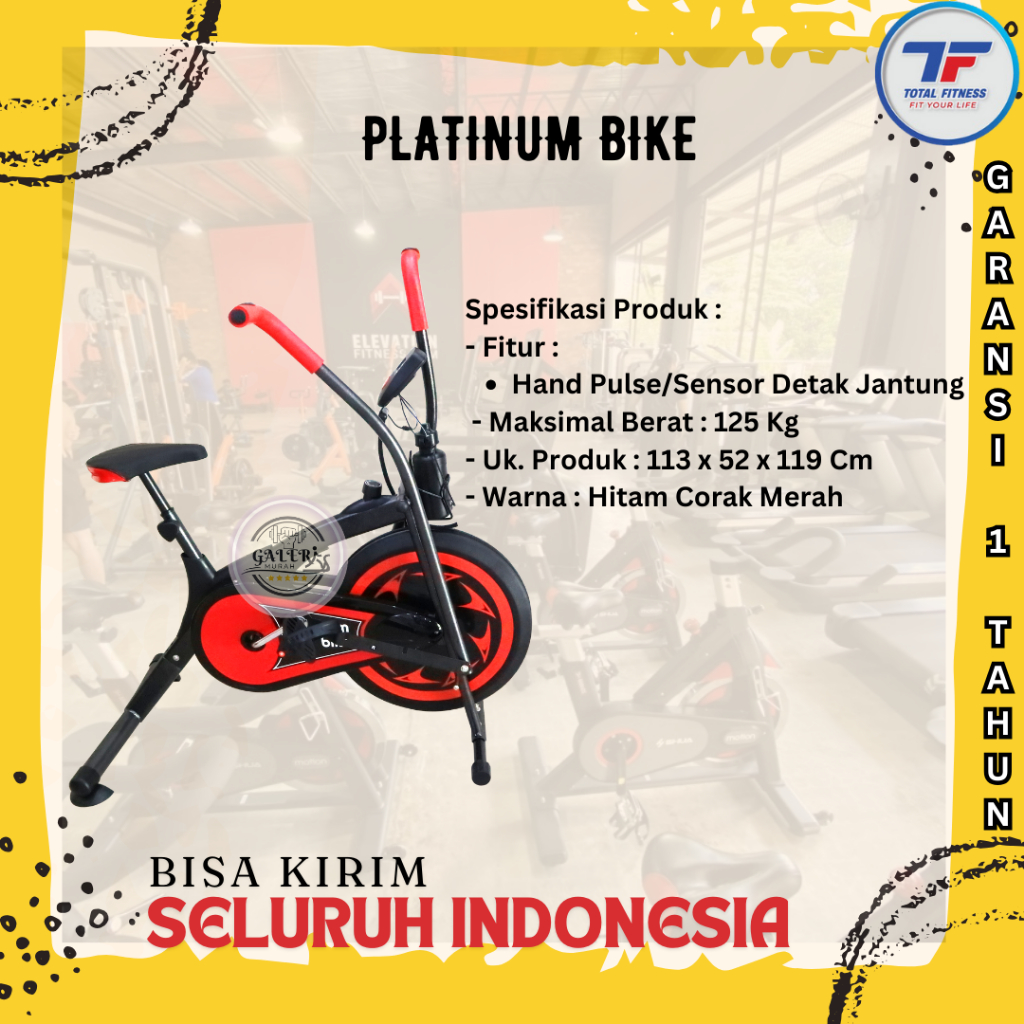 SEPEDA FITNES PLATINUM BIKE merk total fitness