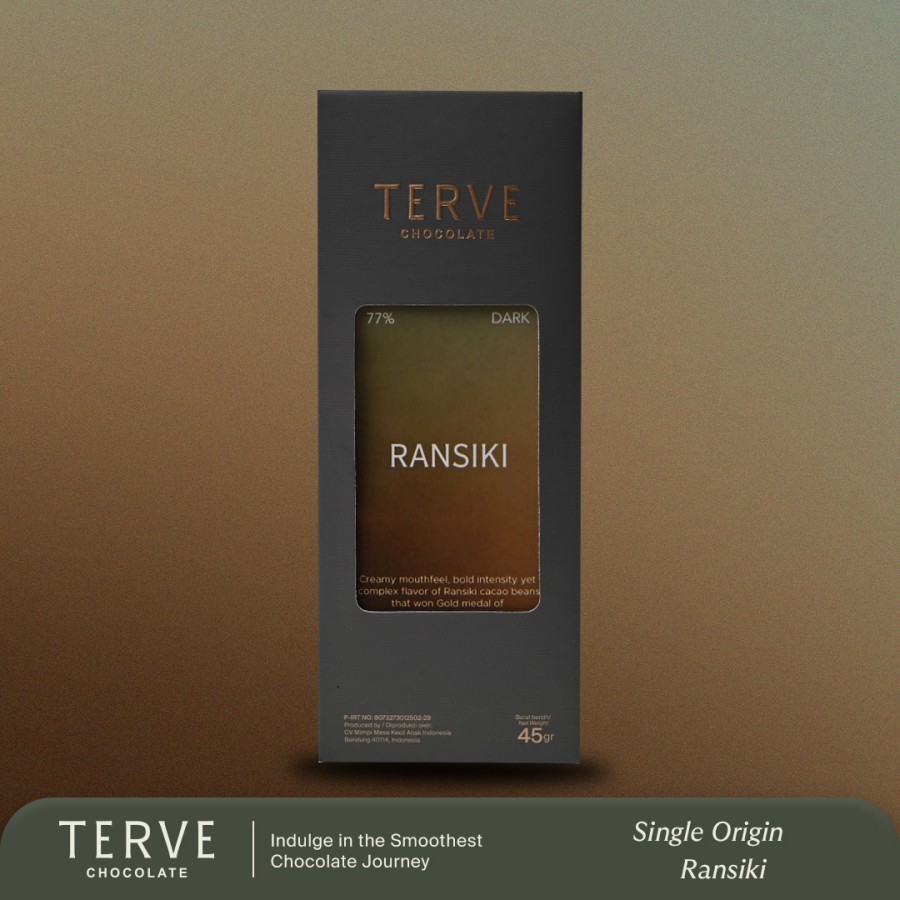 

Terve Dark Chocolate Bar - Ransiki