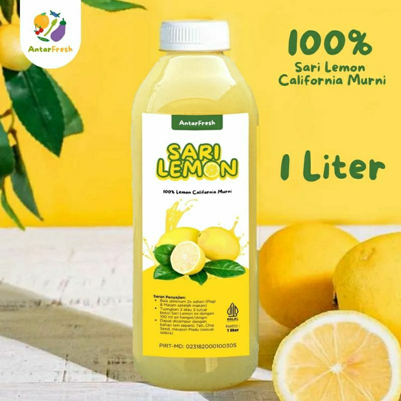 

RB22 Sari Lemon California Murni 1000 ML AntarFresh/ Bantu Diet Detox Tubuh / Juice Lemon /