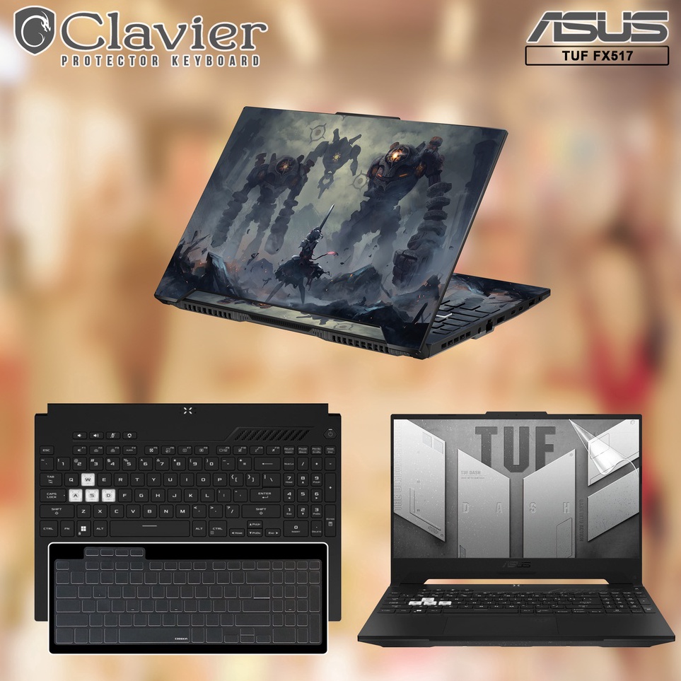 Cover Keyboard Screen Protector Garskin Laptop Anti Gores Asus TUF Dash F15 FX517 FX517Z FX517ZC FX5