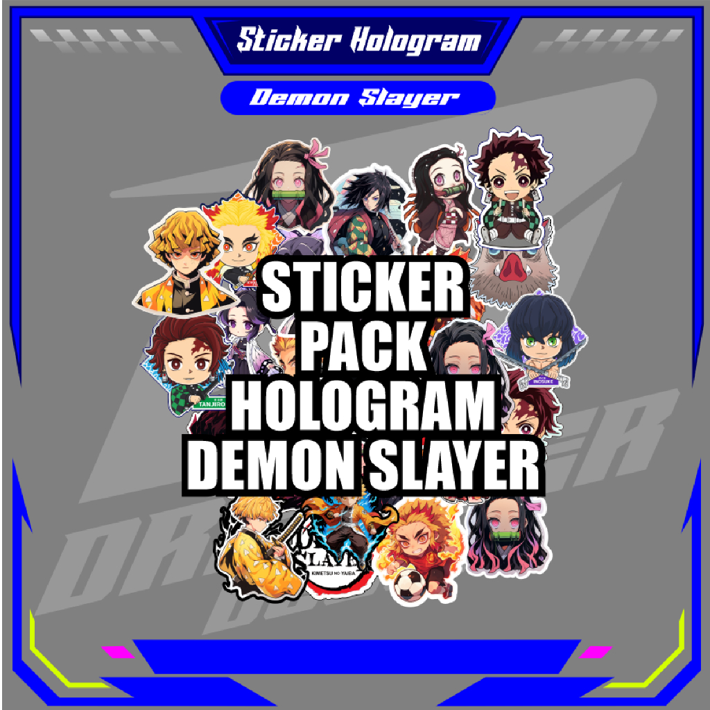 

Sticker Stiker Pack Hologram anime Demon Slayer