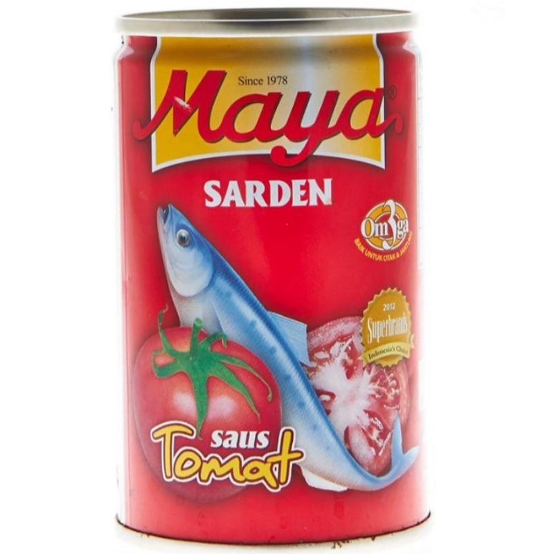 

Maya Sarden kaleng 155 gram saus tomat