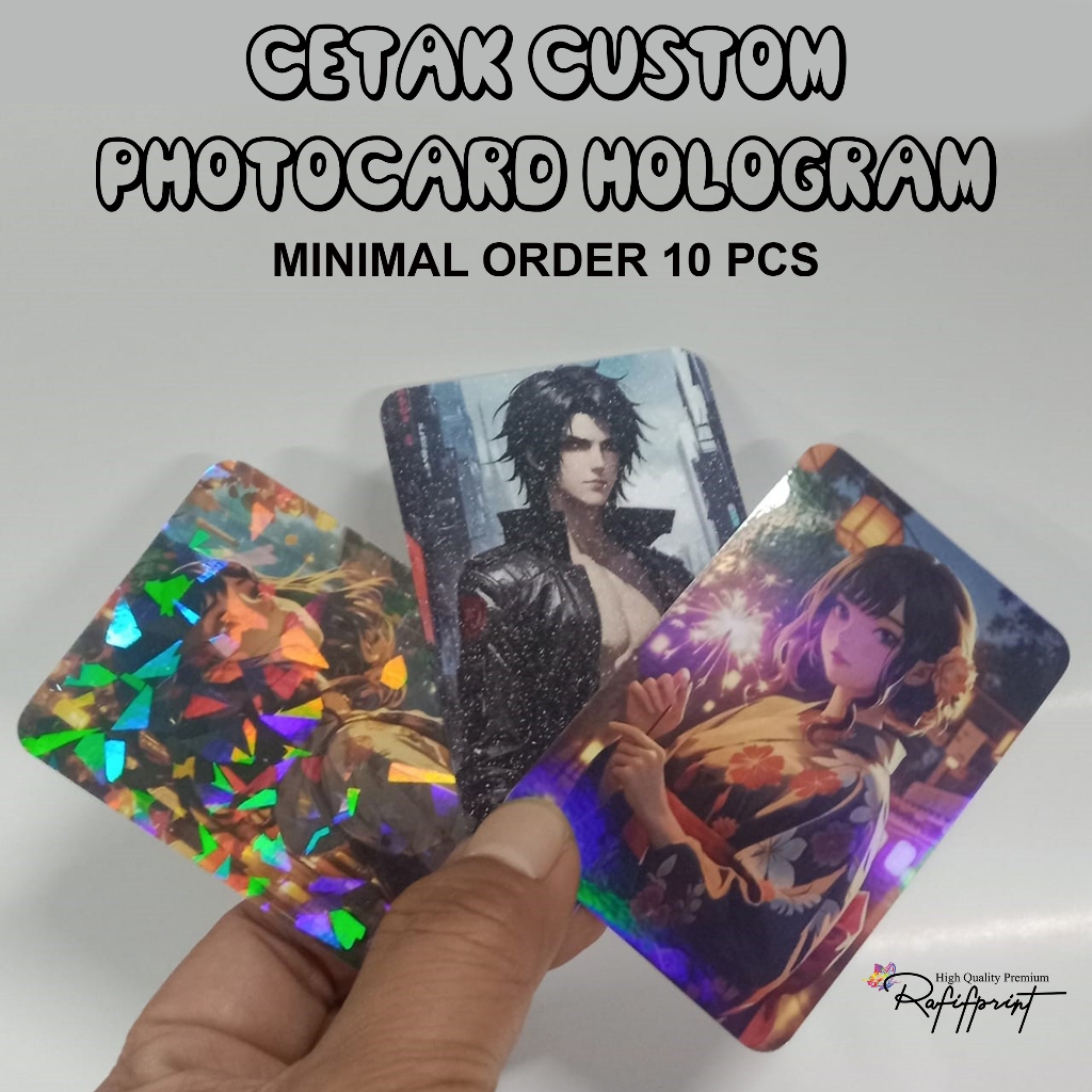 (MINIMAL ORDER 10 PCS ) PHOTOCARD LAMINASI HOLOGRAM CUSTOM