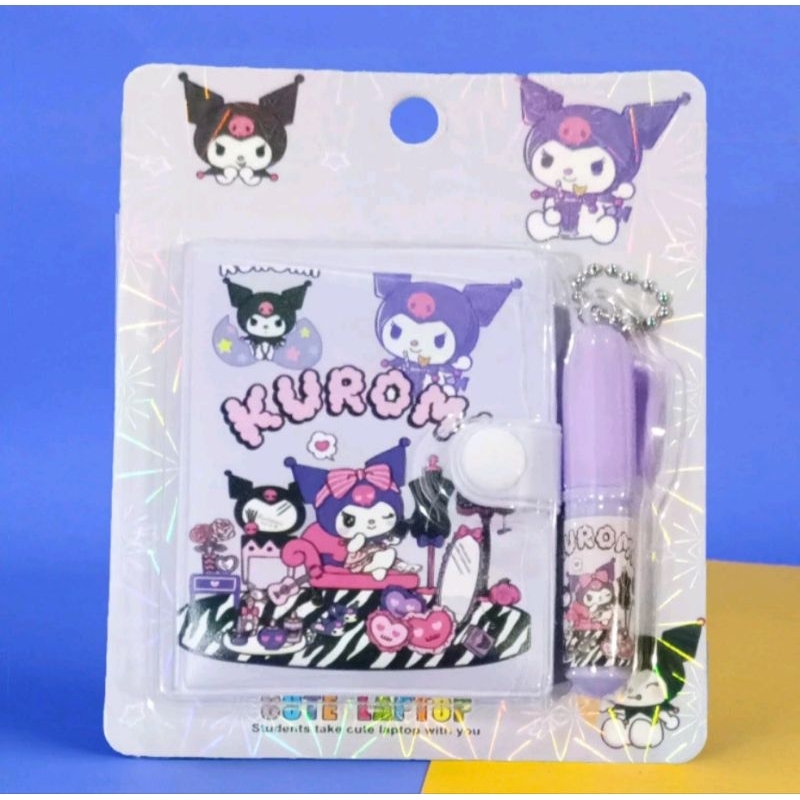 

Cute Mini Note Book 2 in 1 / Set Memo Diary Motif Sanrio / Mini Klip Note Book and