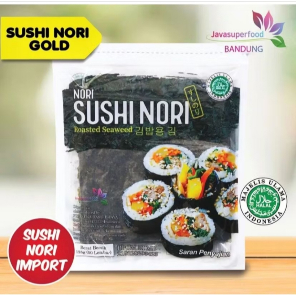 

Sushi Nori Seaweed Rumput Laut Panggang / Sushi Nori HALAL 5 Sheets/lembar