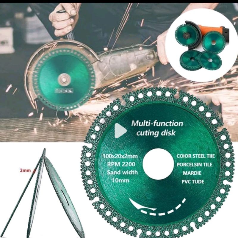 Mata Gergaji Gerinda Tangan Grinda Diamond Multifungsi Potong Pipa Kayu Pvc Glass Kaca