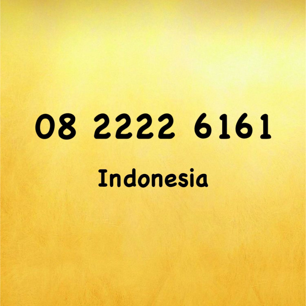 Nomor Cantik Simpati 10 Digit ABAB CDCD - 0822 22 6161 - 08 2222 6161