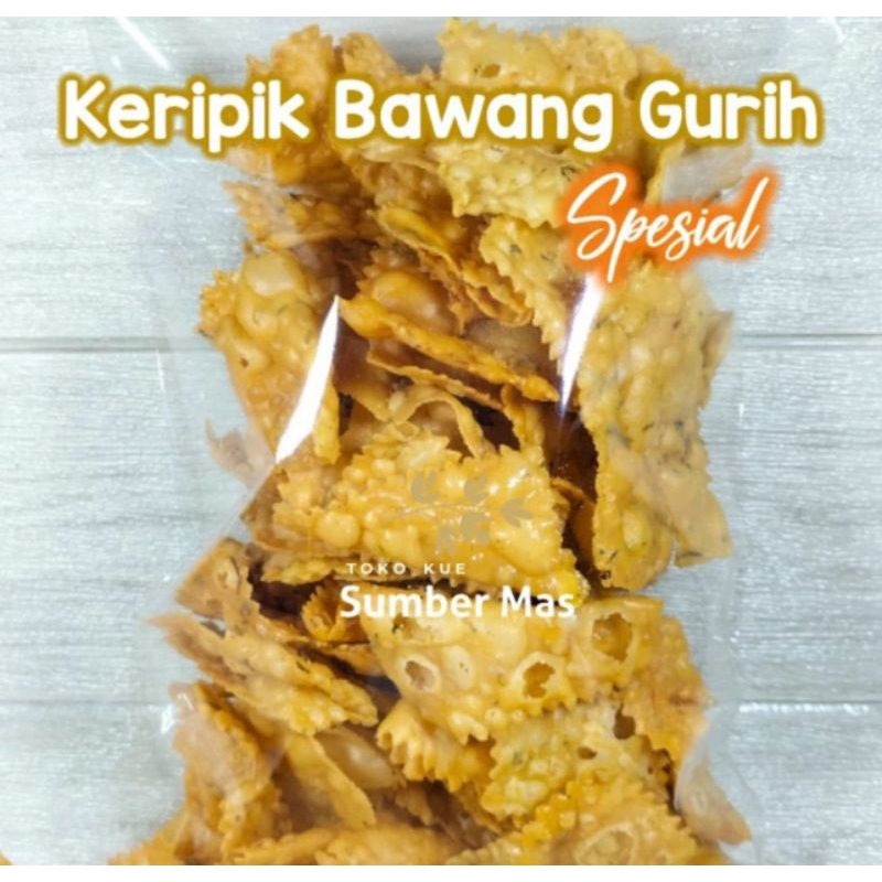 

makanan kering kerupuk bawang