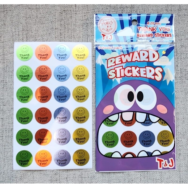 

Label T&J Reward Sticker Thank You Smiley - Label Stiker Terimakasih