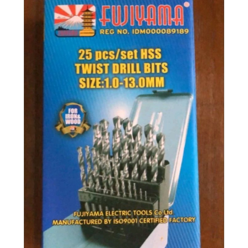MATA BOR SET BESI/ALUMUNIUM HSS 25PCS