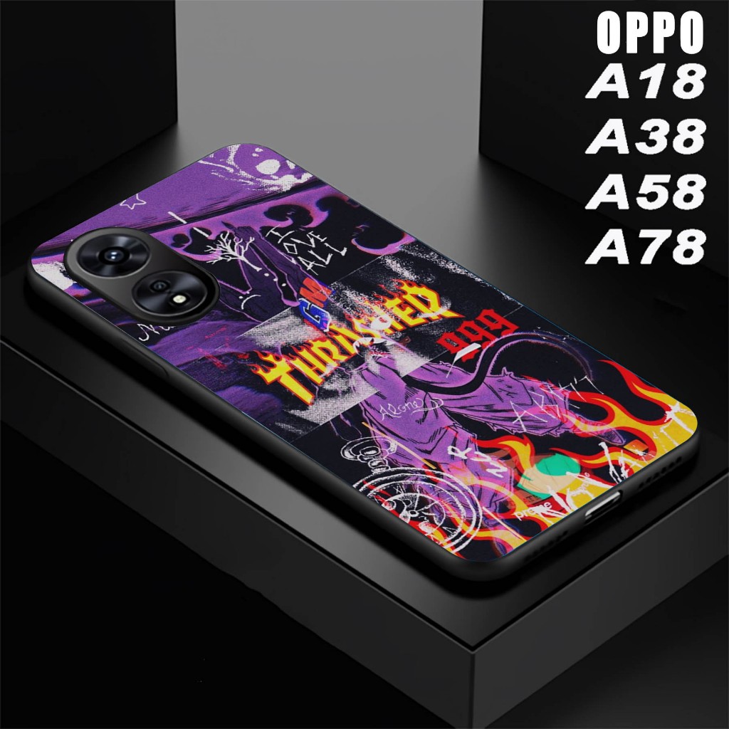 Hardcase Glossy , Case OPPO A18 / A38 / A58 / A78 ,  - Silikon - Case Glossy - Casing - Terlaris - T