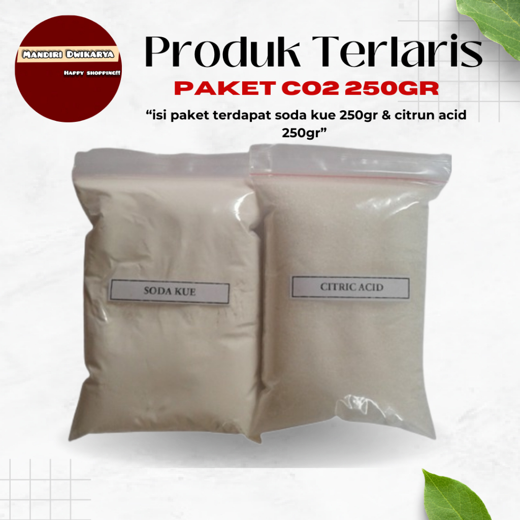 **PROMO** Paket CO2 DIY Aquascape Soda Kue 250gr + Citrun 250gr