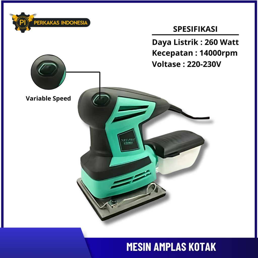 Mesin Amplas Sheet Sander NRT PRO 940 HD Square Orbital Mesin Amplas Kotak 940HD 180w Kayu Multiplek