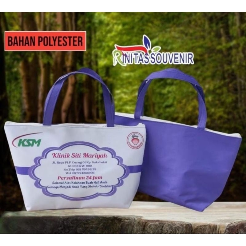 

Tas Resleting Trapesium Bahan D300 P25 L10 T25