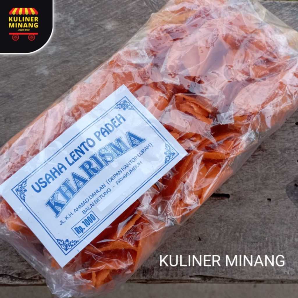 

Lento Padeh Kharisma 1 pak Oleh oleh Jajanan Snack Cemilan tradisional khas Kuliner Minang