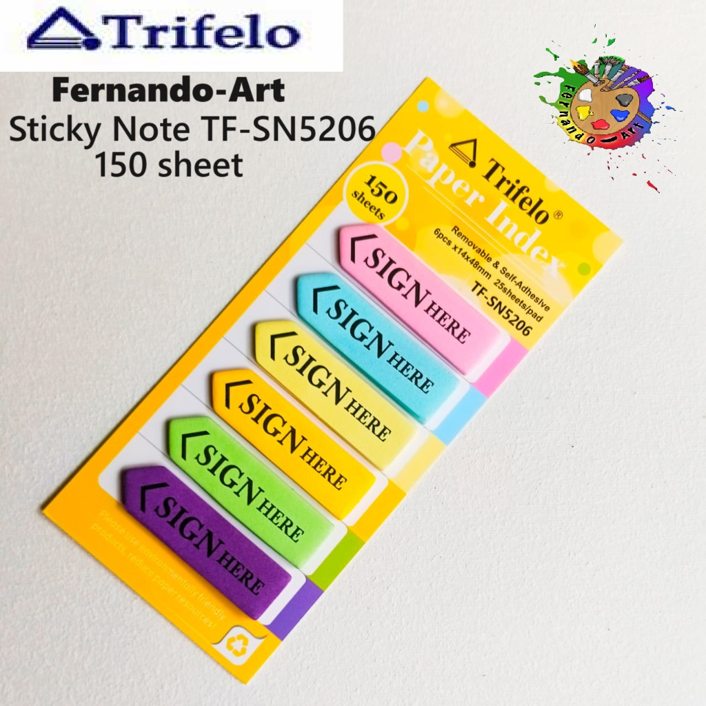 

TRIFELO Stick Note Sign Here Warna-warni TF-SN5206 (Penanda Tanda Tangan)