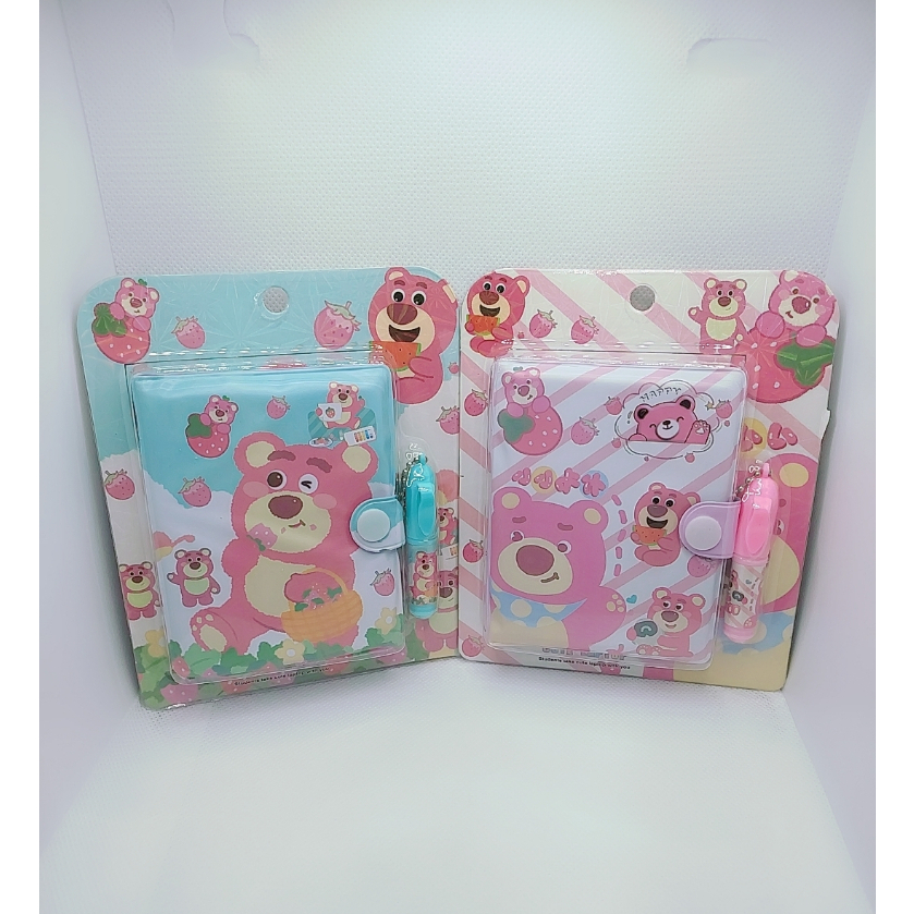 

MINI NOTE BOOK KARAKTER WITH PEN/Note book kecil lucu/Strawberry Bear/Punpunpurin/Egg Party/Babby Shark/Flamingo