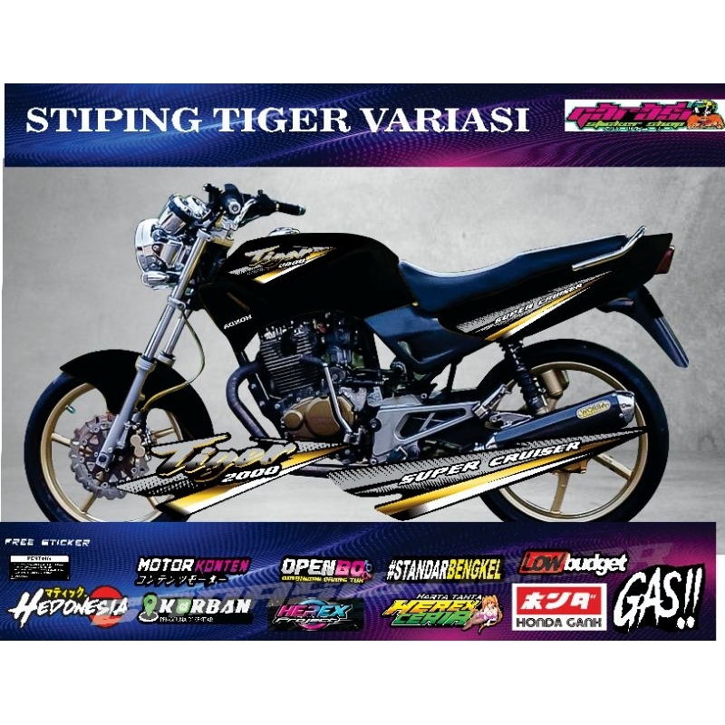 Stiker striping variasi honda tiger lama tiger 2000