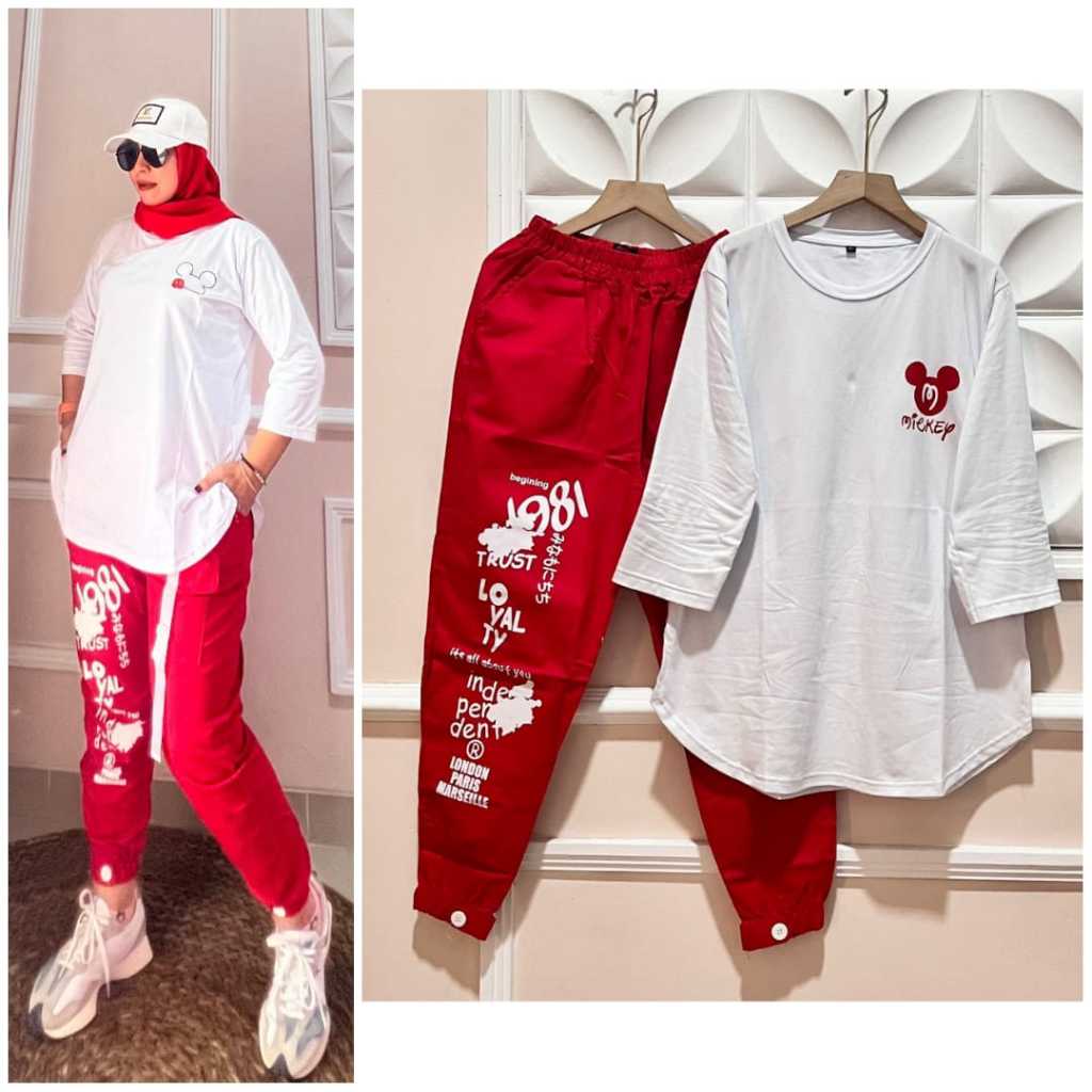 SET COMBED MERAH PUTIH/SET MERDEKA/SET JOGER