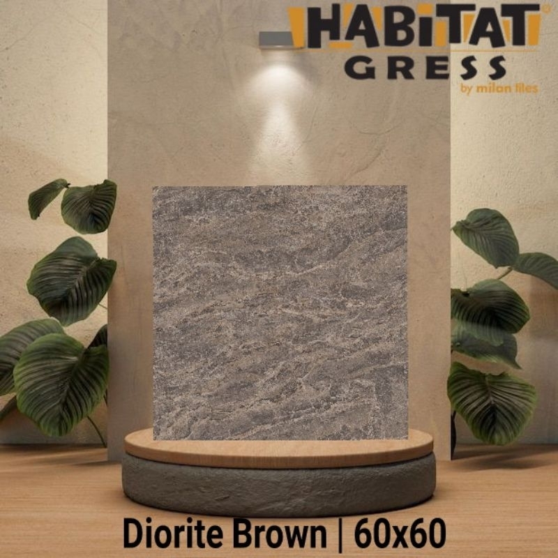 Keramik lantai Habitat 60x60 Milan Diorite Brown