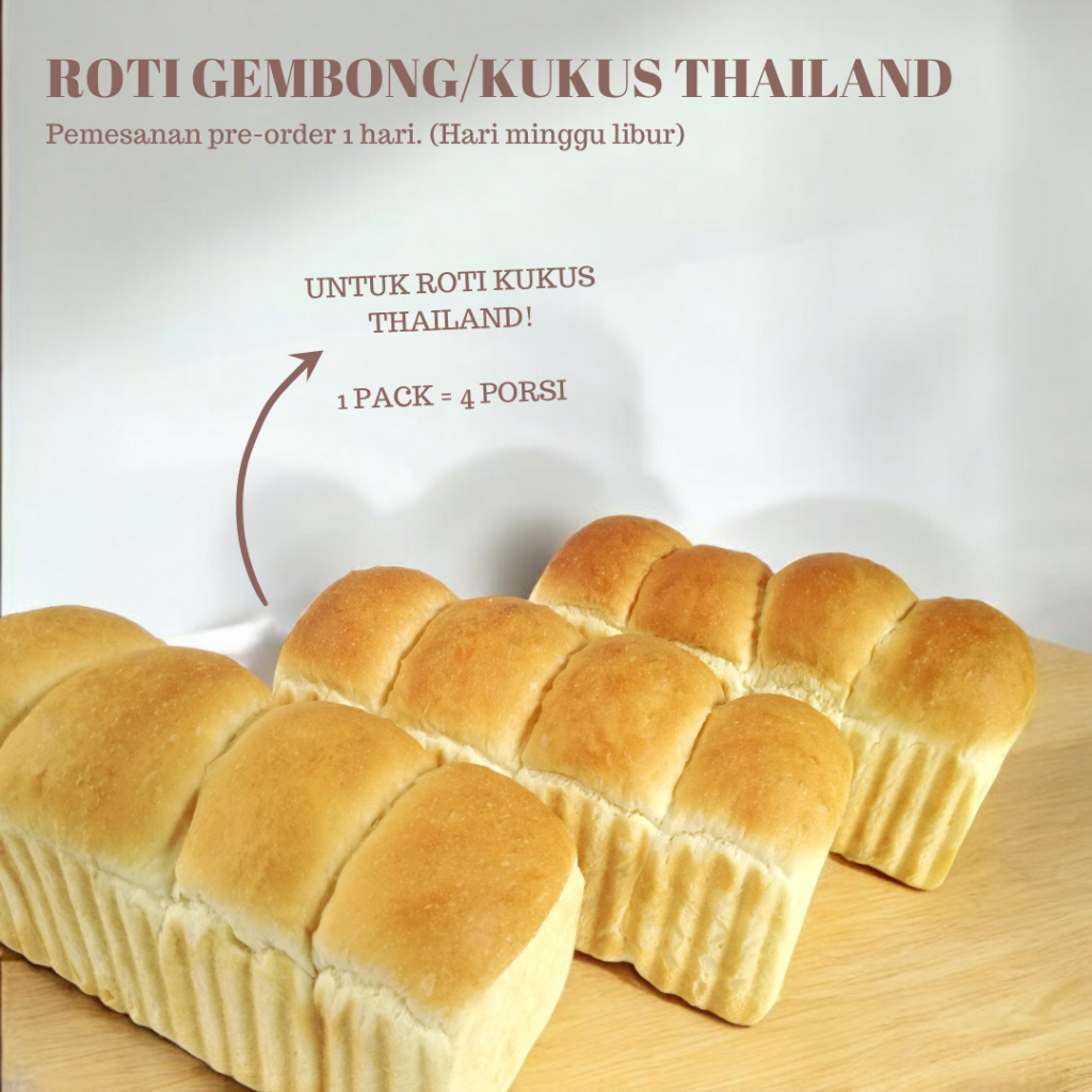 

Roti Gembong/Kukus Thailand Lembut & fresh