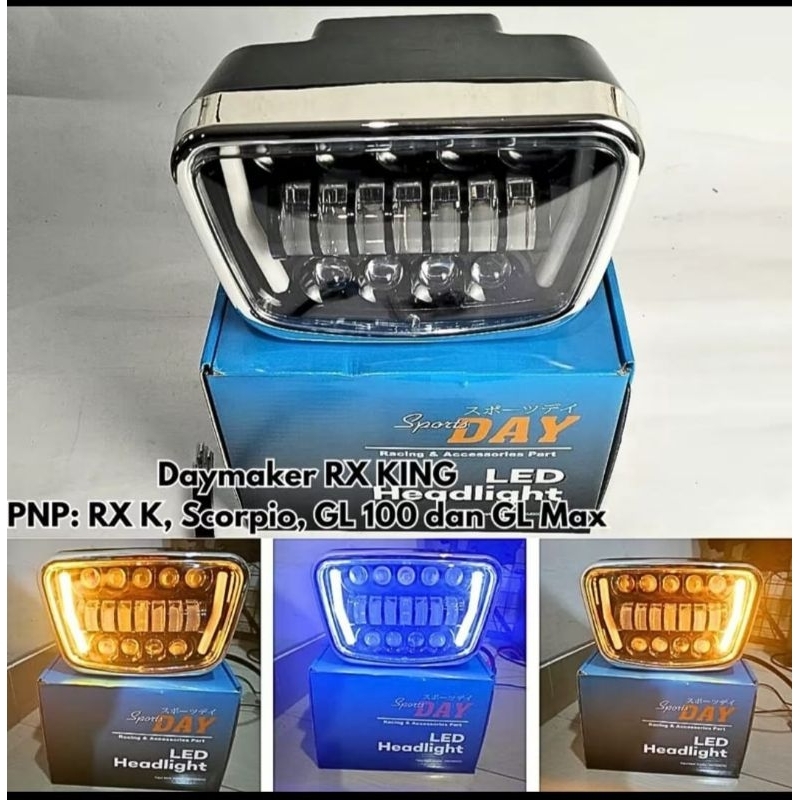 Daymeker Rx king lic crome lampu depan rx king led daymeker