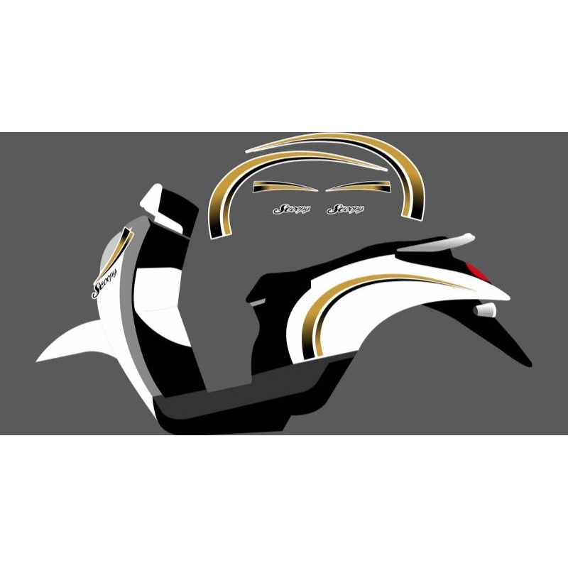 STRIPING STICKER TRANSPARAN SCOOPY KARBU LIST ORI