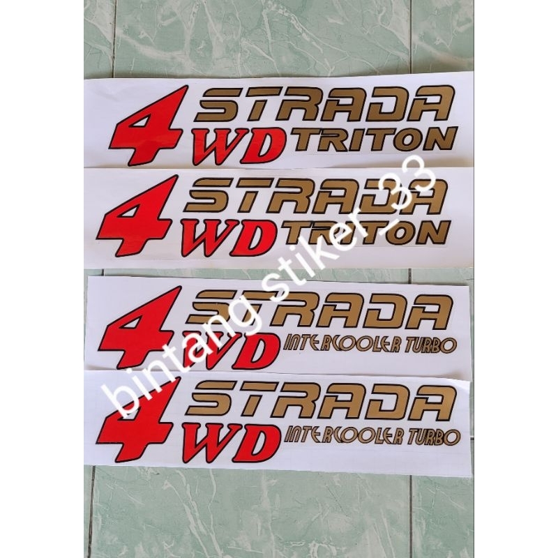 Yexstoree Stiker Sticker Mitsubishi 4Wd Triton Doubel Caibin/Stiker Mitsubishi Strada 4Wd