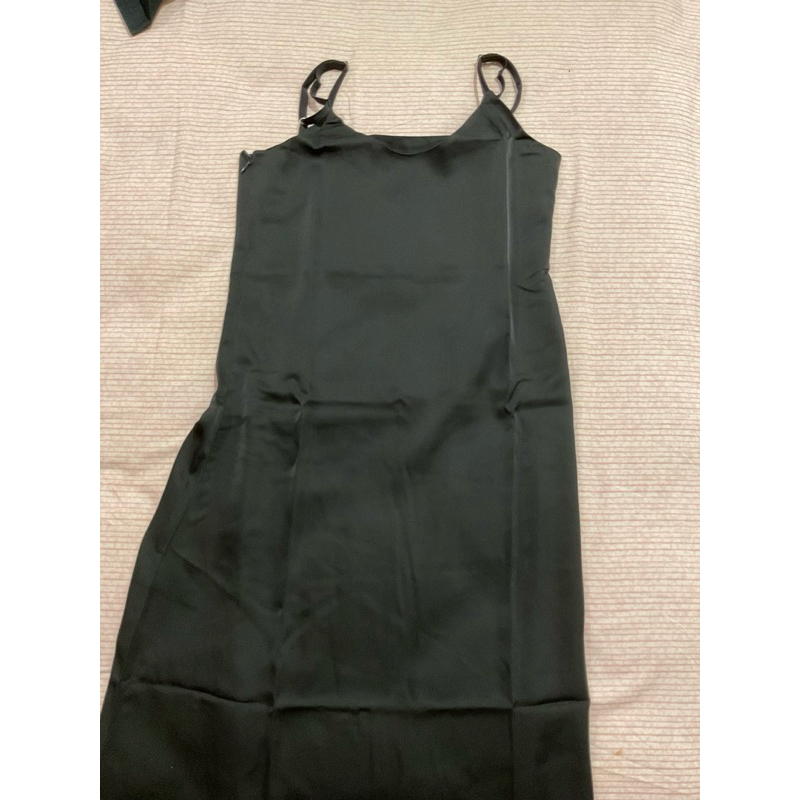 satin long black dress preloved