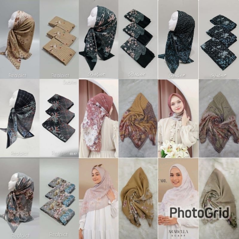 hijab voal motif premium laser cut